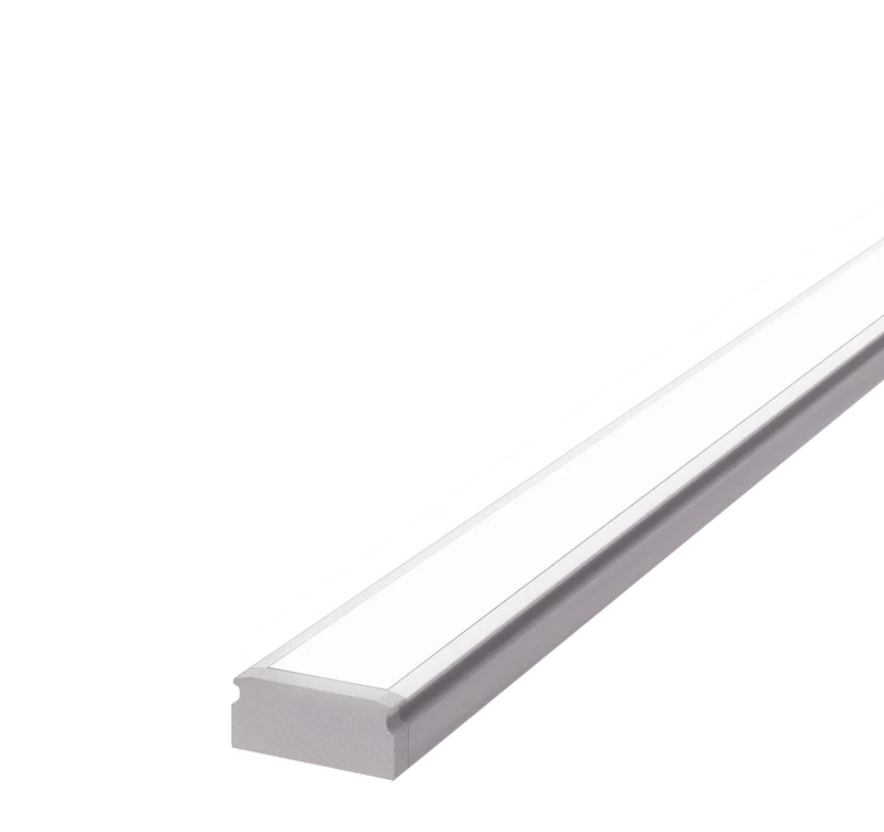 15mm x 6mm Rectangular Aluminium Surface Mounted LED Profile in Black or Silver (DLA1506)