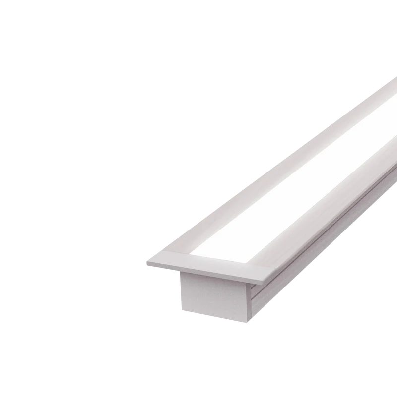 (26mm) 15mm x 10mm Rectangular Aluminium Winged Recessed LED Profile in Black or Silver (DLA1510-W)