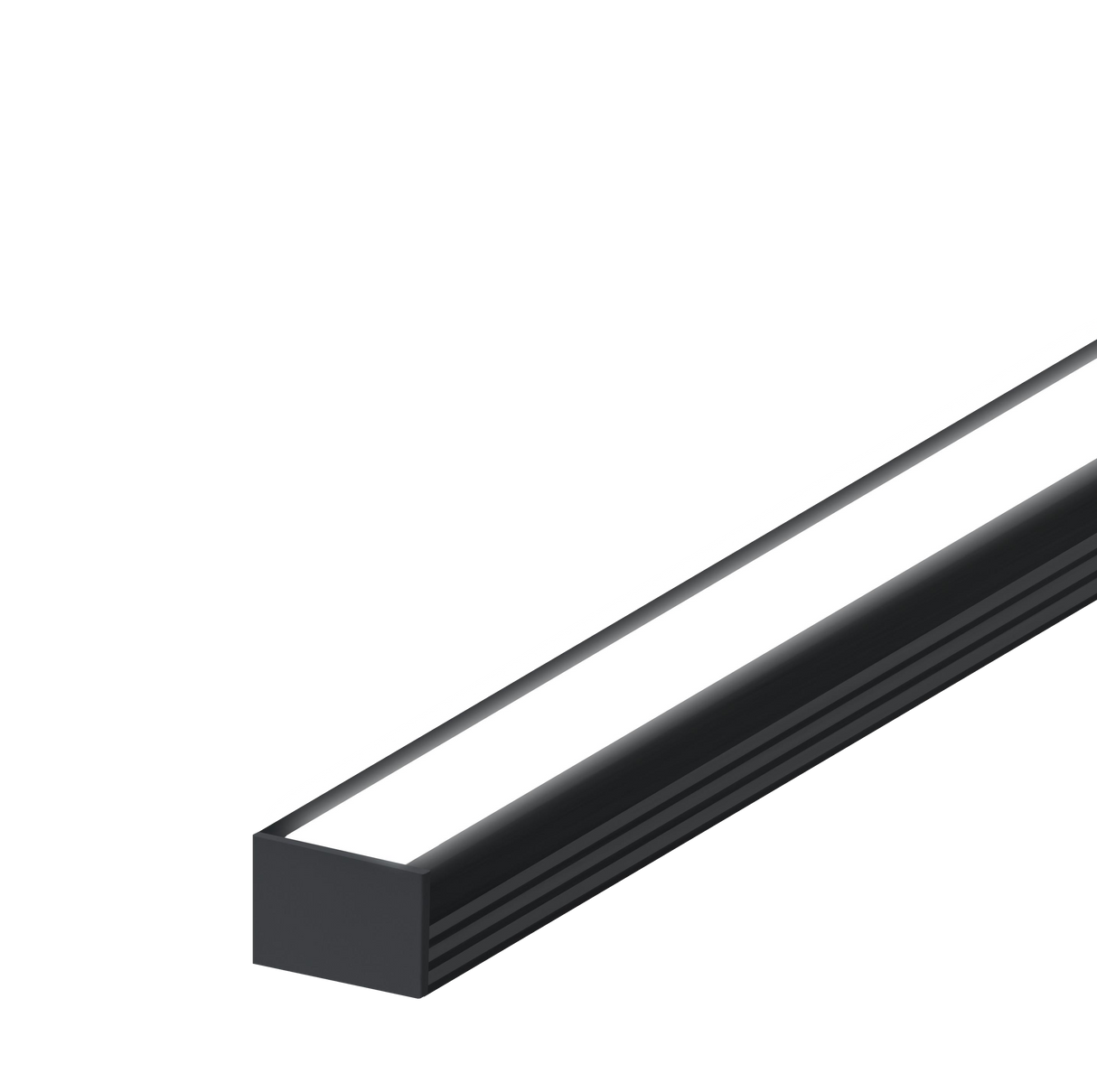 17.6mm x 12.2mm Rectangular Aluminium Surface Mounted LED Profile in Black or Silver (DLAYF818)