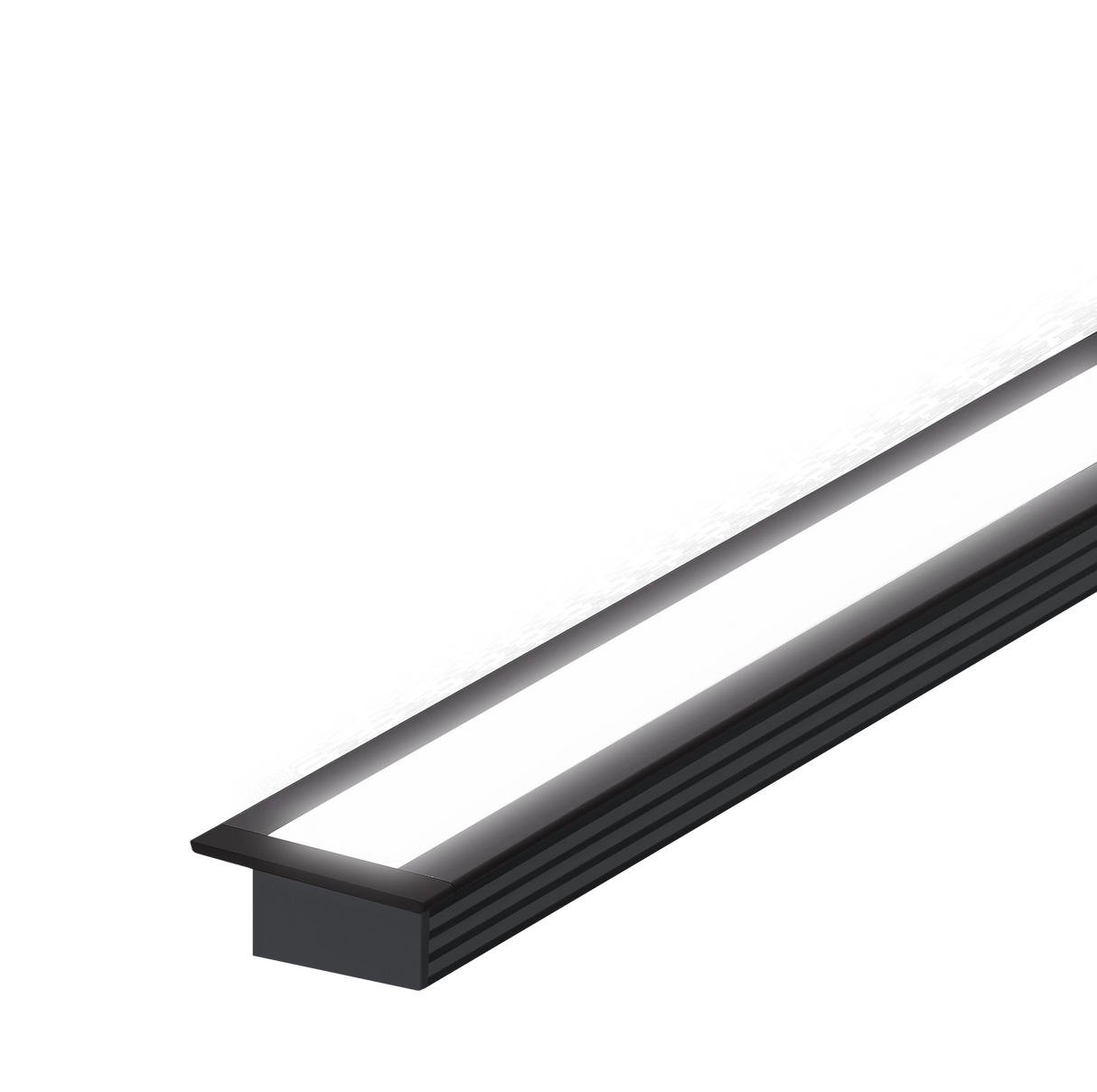 (24.5mm) 17.6mm x 12.2mm Rectangular Aluminium Winged Recessed LED Profile in Black or Silver (DLAYF817-W)