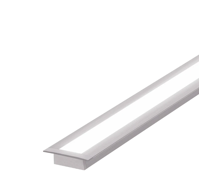 (22.5mm)15mm x 6mm Rectangular Aluminium Winged Recessed LED Profile in Black or Silver (DLA1506-W)