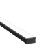 9.95mm x 10mm Rectangular Aluminium Surface Mounted LED Profile in Black or Silver (DLA2010)