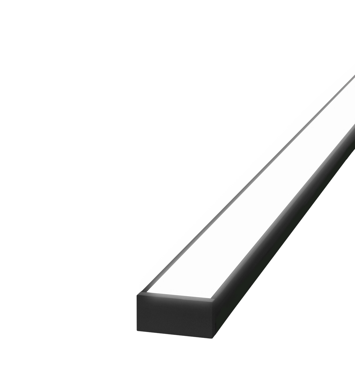 15.3mm x 6.4mm Rectangular Aluminium Surface Mounted LED Profile in Black or Silver (DLA1505)