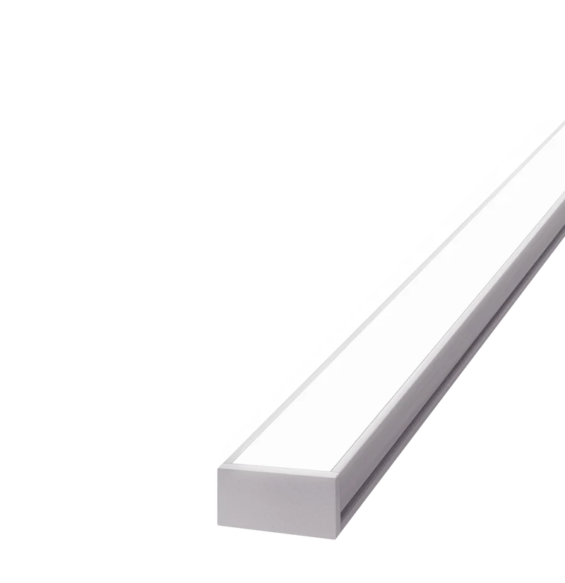 17mm x 7mm Rectangular Aluminium Surface Mounted LED Profile in Black or Silver (DLA1707)