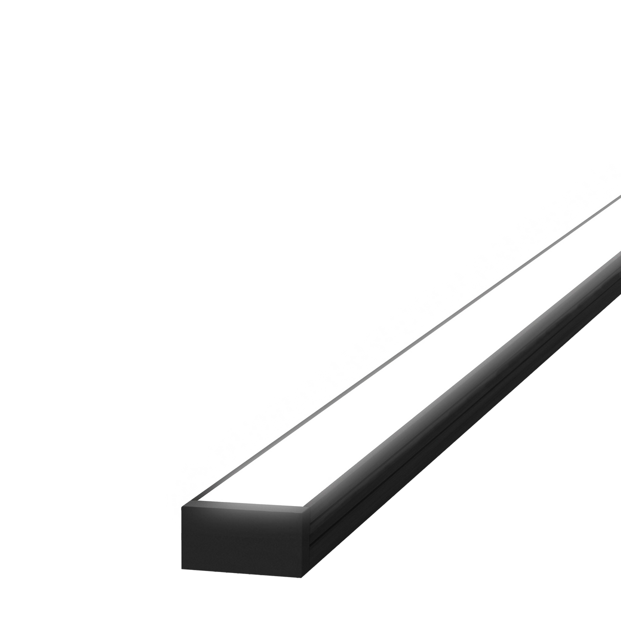 18mm x 8.5mm Rectangular Aluminium Surface Mounted LED Profile in Black or Silver (DLA1809)