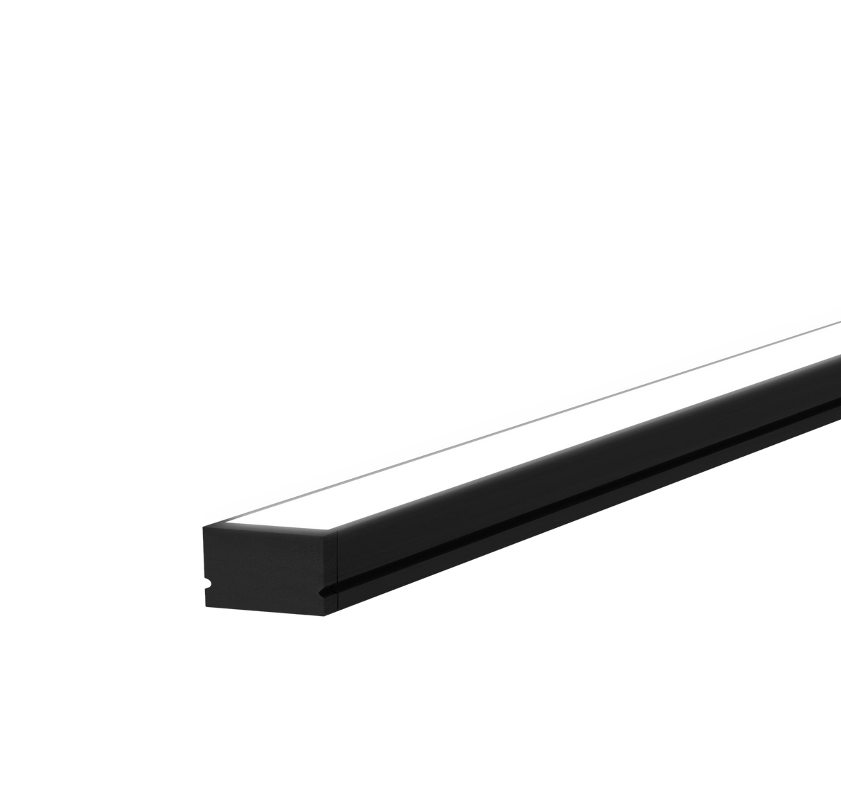 13.1mm x 6.8mm Rectangular Aluminium Surface Mounted LED Profile in Black or Silver (DLA510)