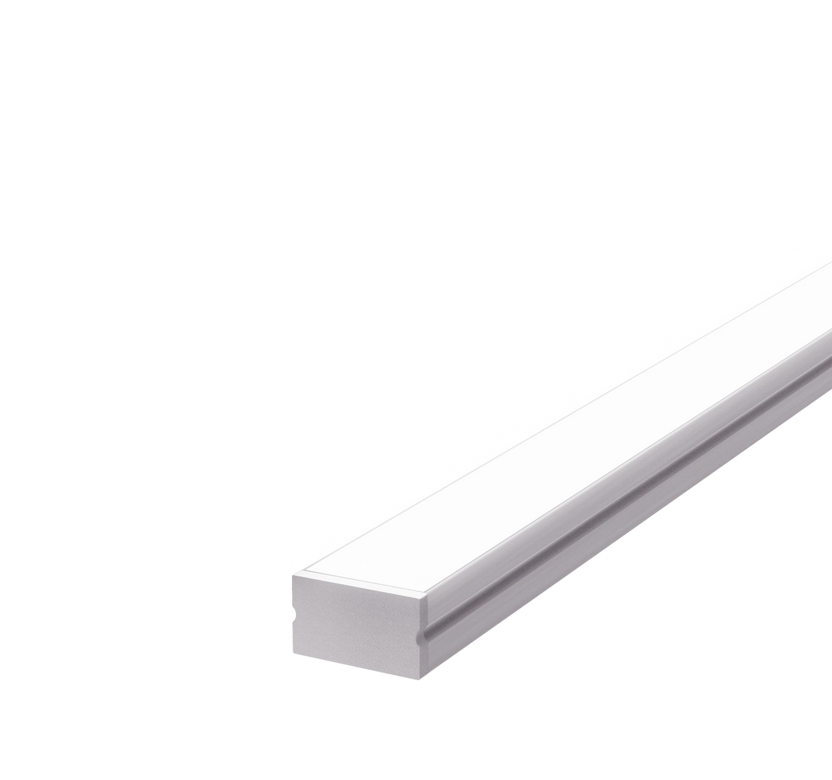 9.95mm x 10mm Rectangular Aluminium Surface Mounted LED Profile in Black or Silver (DLA2010)