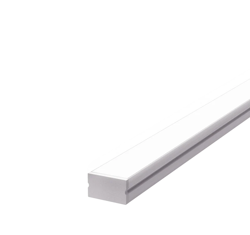 9.95mm x 10mm Rectangular Aluminium Surface Mounted LED Profile in Black or Silver (DLA2010)