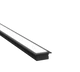 (27mm)20mm x 9.95mm Rectangular Aluminium Winged Recessed LED Profile in Black or Silver - (DLA2010 - W)