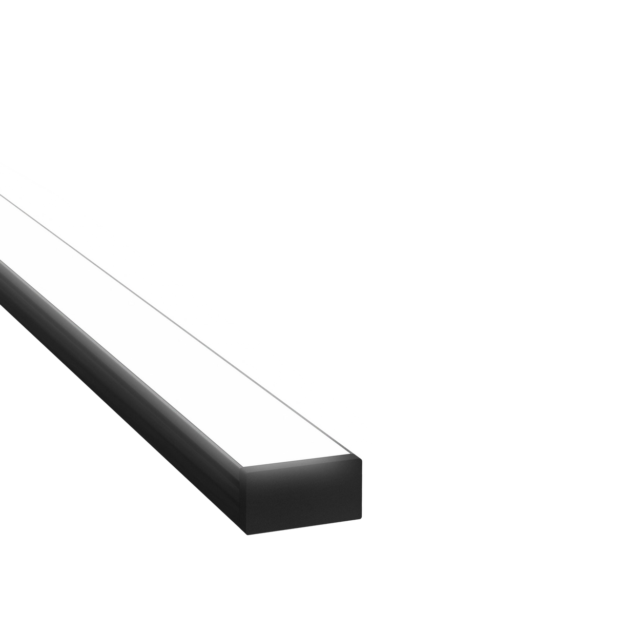 17mm x 7.95mm Rectangular Aluminium Surface Mounted LED Profile in Black or Silver (DLA1708)