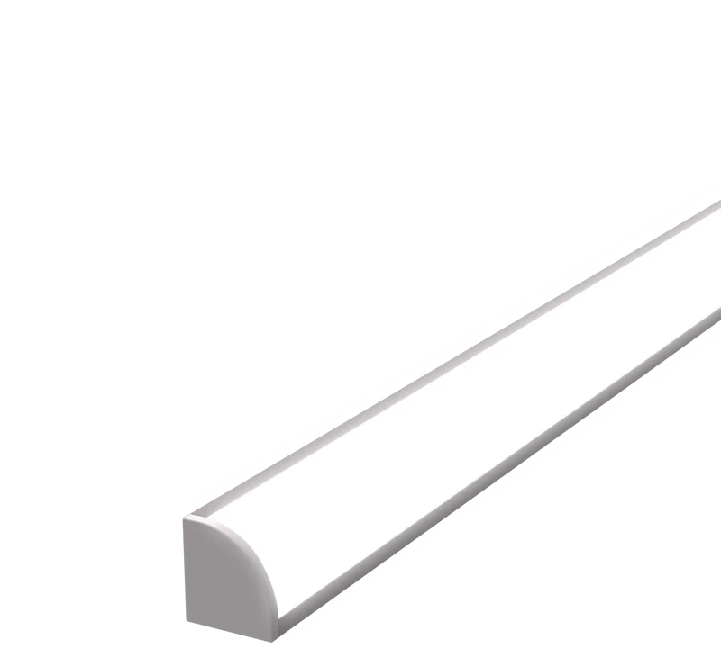 8mm x 8mm Corner Aluminium Surface Mounted LED Profile in Black or Silver (DLA1878)