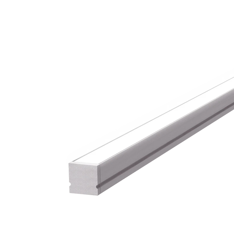10mm x 10mm Square Aluminium Surface Mounted LED Profile in Black or Silver (DLA1010)