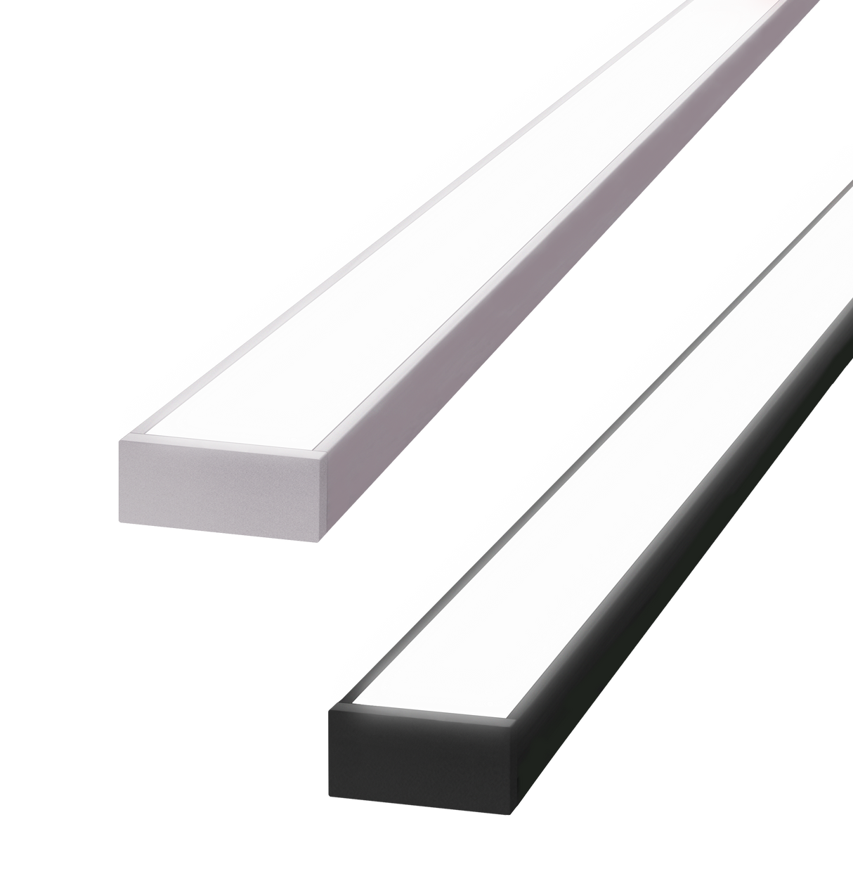 15.3mm x 6.4mm Rectangular Aluminium Surface Mounted LED Profile in Black or Silver (DLA1505)