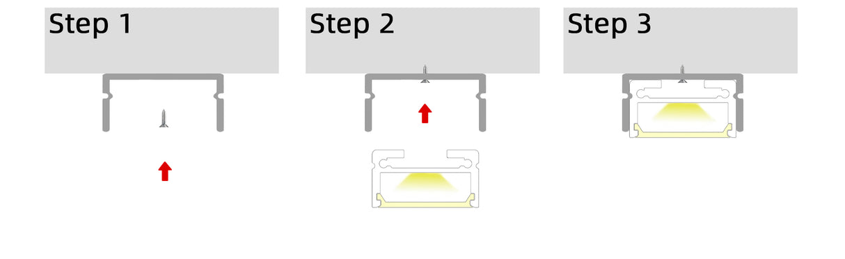 20mm x 10.8mm Rectangular Aluminium Surface Mounted LED Profile in Black or Silver (DLA623)