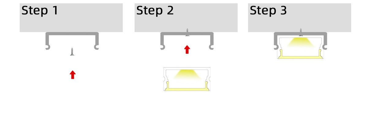9.95mm x 10mm Rectangular Aluminium Surface Mounted LED Profile in Black or Silver (DLA2010)
