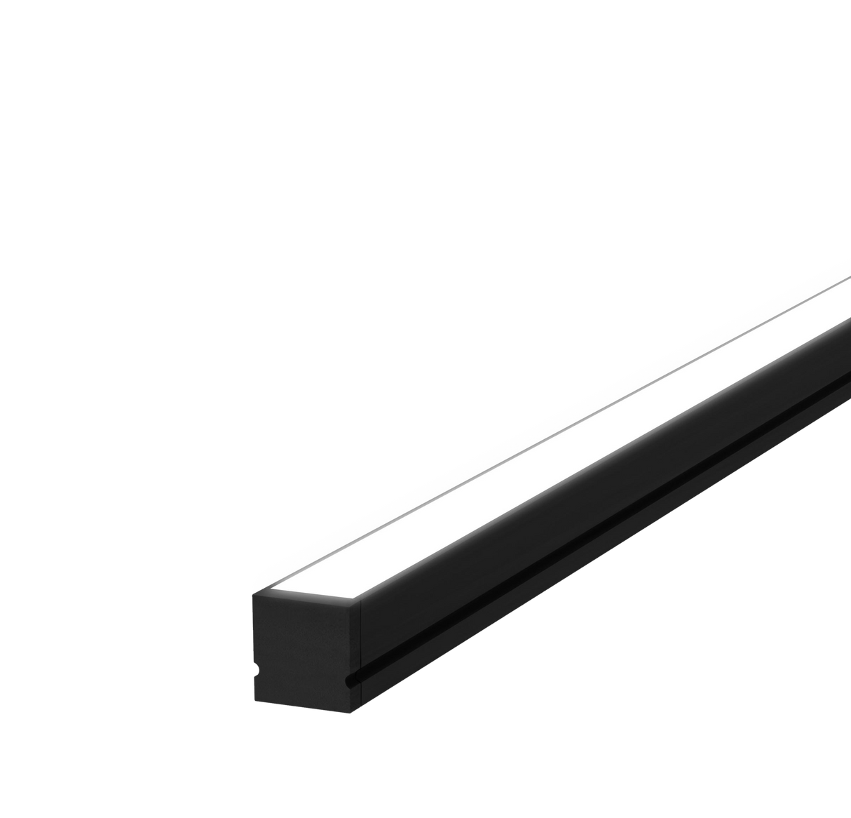 10mm x 10mm Square Aluminium Surface Mounted LED Profile in Black or Silver (DLA1010)
