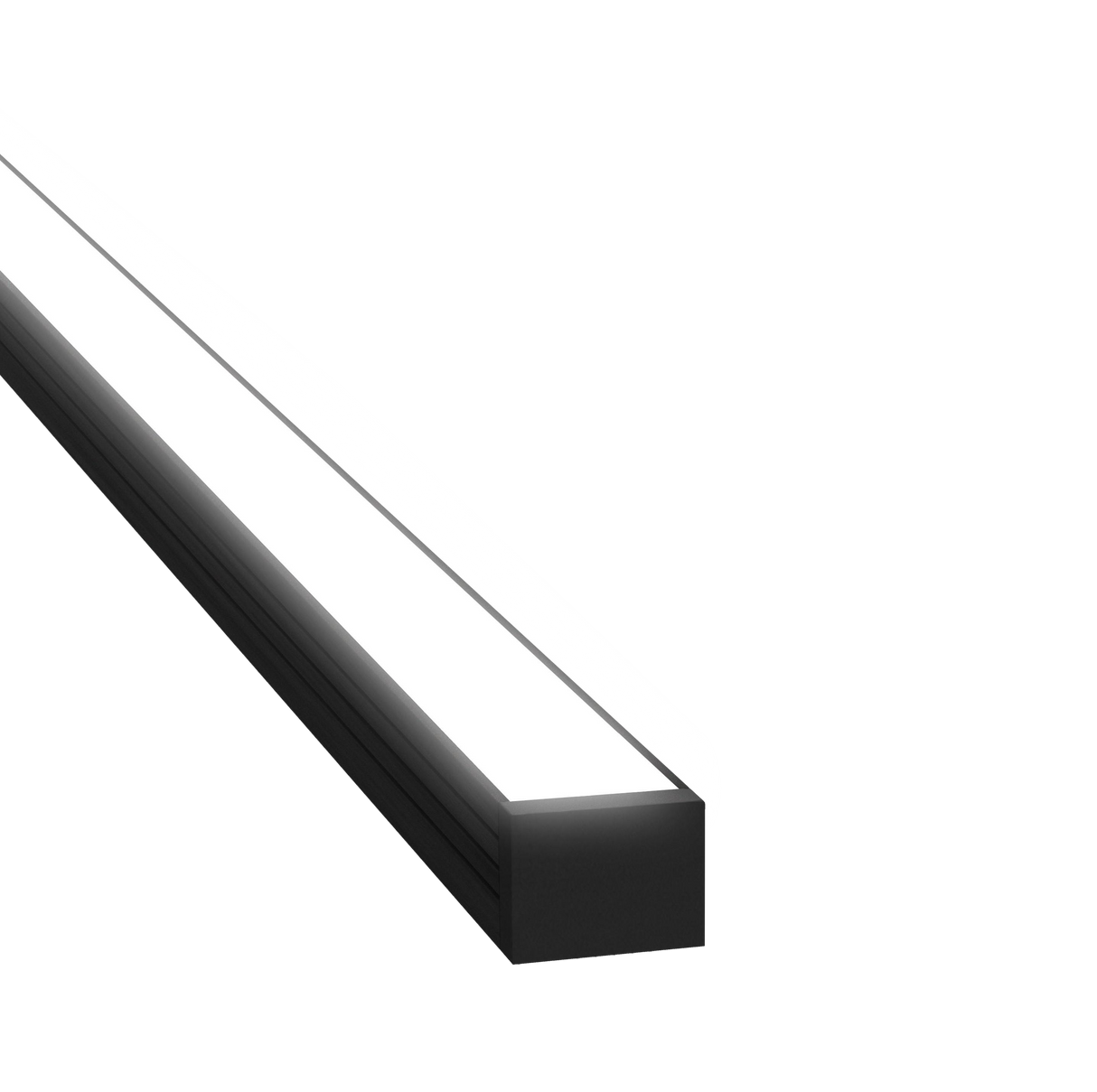 15mm x 10mm Rectangular Aluminium Surface Mounted LED Profile in Black or Silver (DLA1510)