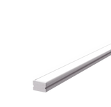 11mm x 6.45mm Rectangular Aluminium Surface Mounted LED Profile in Black or Silver (DLA99016)
