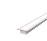 (32mm) 20mm x 10mm Rectangular Aluminium Winged Recessed LED Profile in Black or Silver (DLA2010X- W)
