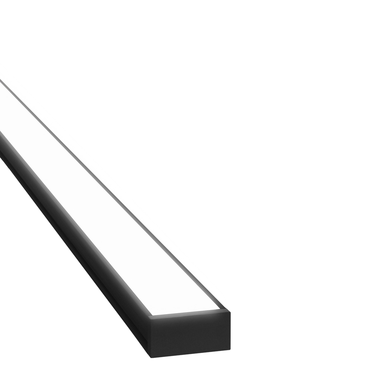 17mm x 7mm Rectangular Aluminium Surface Mounted LED Profile in Black or Silver (DLA1707)