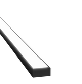17mm x 7mm Rectangular Aluminium Surface Mounted LED Profile in Black or Silver (DLA1707)