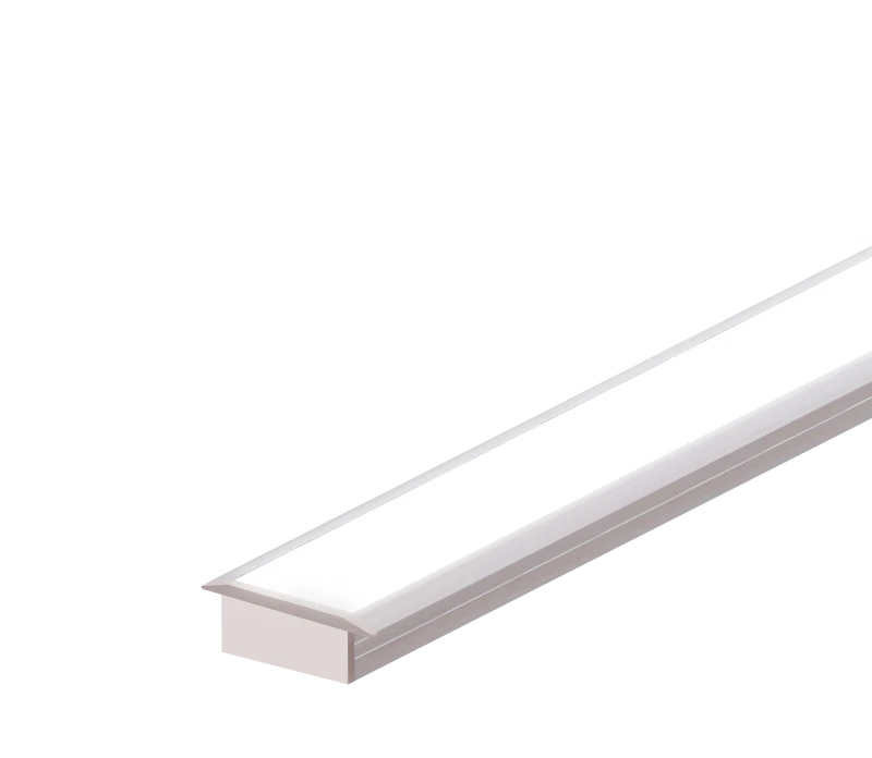 (22.6mm) 7.6mm x 8.4mm Rectangular Aluminium Winged Recessed LED Profile in Black or Silver (DLAYF027-W)
