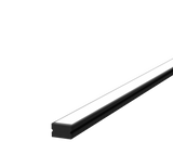 11mm x 6.45mm Rectangular Aluminium Surface Mounted LED Profile in Black or Silver (DLA99016)