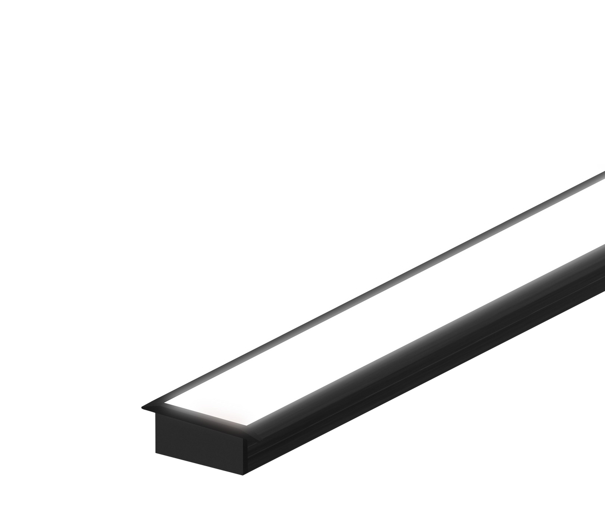 (22.6mm) 7.6mm x 8.4mm Rectangular Aluminium Winged Recessed LED Profile in Black or Silver (DLAYF027-W)