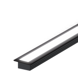 (24.5mm) 17.6mm x 12.2mm Rectangular Aluminium Winged Recessed LED Profile in Black or Silver (DLAYF817-W)