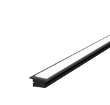 (14mm) 11mm x 6.45mm Rectangular Aluminium Winged Recessed LED Profile in Silver or Black (DLA99016-W)
