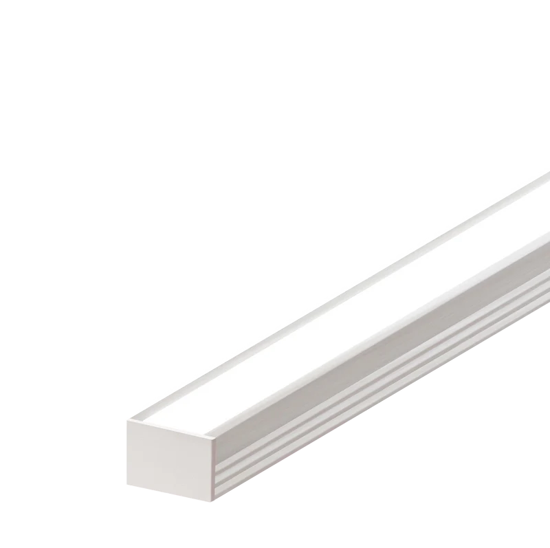 17.6mm x 12.2mm Rectangular Aluminium Surface Mounted LED Profile in Black or Silver (DLAYF818)