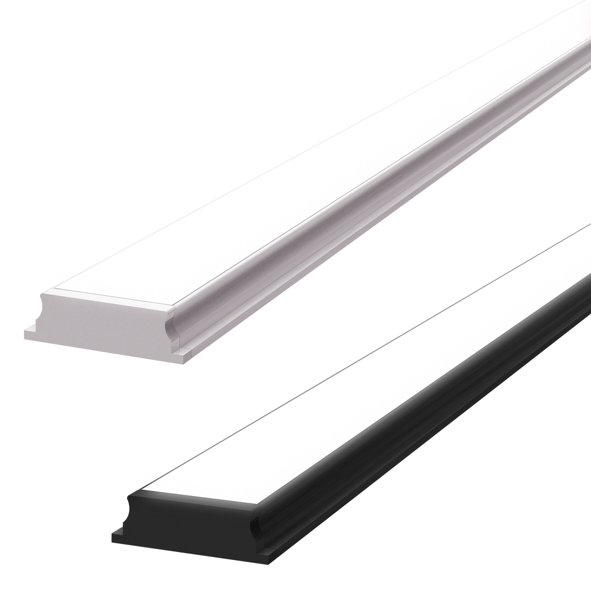 18mm x 5mm Aluminium Recessed LED Profile in Black or Silver (DLA1805)