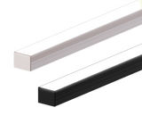 18mm x 13mm Rectangular Aluminium Surface Mounted LED Profile in Black or Silver (DLA1813X)