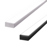 45mm x 15mm Rectangular Aluminium Surface Mounted LED Profile in Black or Silver (DLA4542)