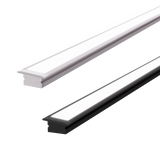 (14mm) 11mm x 6.45mm Rectangular Aluminium Winged Recessed LED Profile in Silver or Black (DLA99016-W)