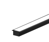 (25.2mm) 17.7mm x 12.9mm Rectangular Aluminium Winged Recessed LED Profile in Black or Silver (DLA1613-W)