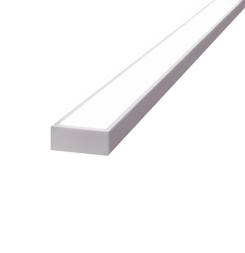 15.3mm x 6.4mm Rectangular Aluminium Surface Mounted LED Profile in Black or Silver (DLA1505)