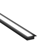(22.5mm)15mm x 6mm Rectangular Aluminium Winged Recessed LED Profile in Black or Silver (DLA1506-W)