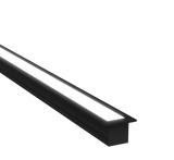 (16mm)10mm x 10mm Square Aluminium Winged Recessed LED Profile in Black or Silver (DLA1010-W)