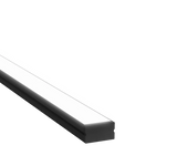 9.95mm x 10mm Rectangular Aluminium Surface Mounted LED Profile in Black or Silver (DLA2010)
