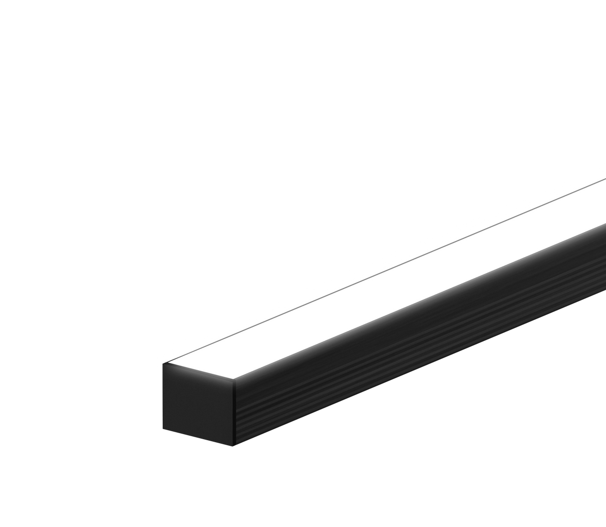 18mm x 13mm Rectangular Aluminium Surface Mounted LED Profile in Black or Silver (DLA1813X)