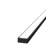 15.3mm x 6.4mm Rectangular Aluminium Surface Mounted LED Profile in Black or Silver (DLA1505)