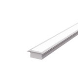 (27mm)20mm x 9.95mm Rectangular Aluminium Winged Recessed LED Profile in Black or Silver - (DLA2010 - W)