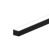 16mm x 13mm Rectangular Aluminium Surface Mounted LED Profile in Black or Silver (DLA1613)