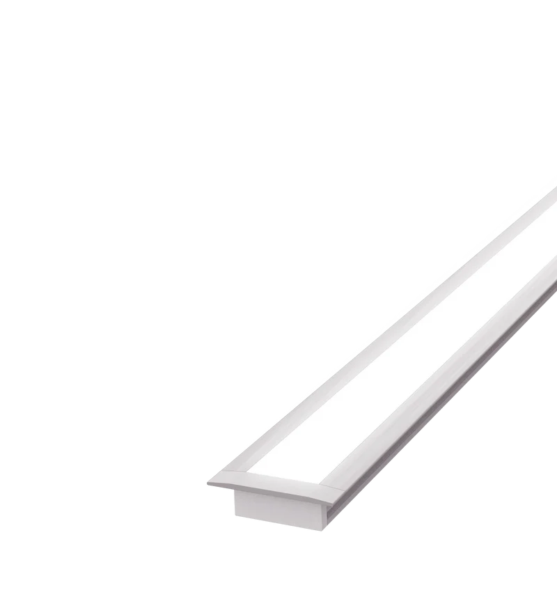 (25.05mm) 17.1mm x10mm Rectangular Aluminium Winged Recessed LED Profile in Black or Silver (DLA1710-W)