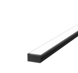 20mm x 10.8mm Rectangular Aluminium Surface Mounted LED Profile in Black or Silver (DLA623)