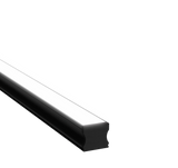 17.4mm x 14.5mm Rectangular Aluminium Surface Mounted LED Profile in Black or Silver (DLA1714)