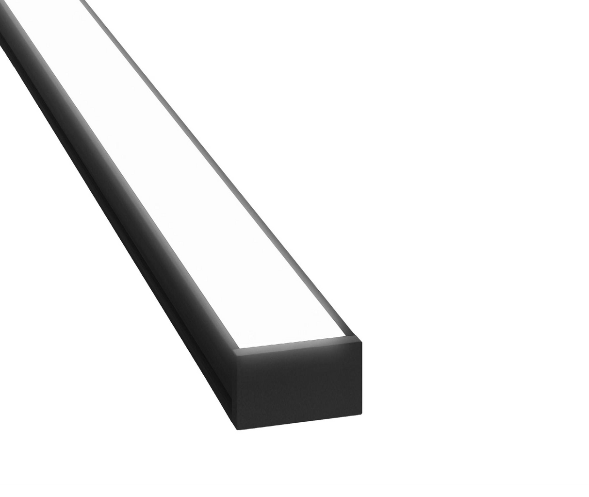 17.1mm x 10mm Rectangular Aluminium Surface Mounted LED Profile in Black or Silver (DLA1710)