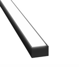 17.1mm x 10mm Rectangular Aluminium Surface Mounted LED Profile in Black or Silver (DLA1710)