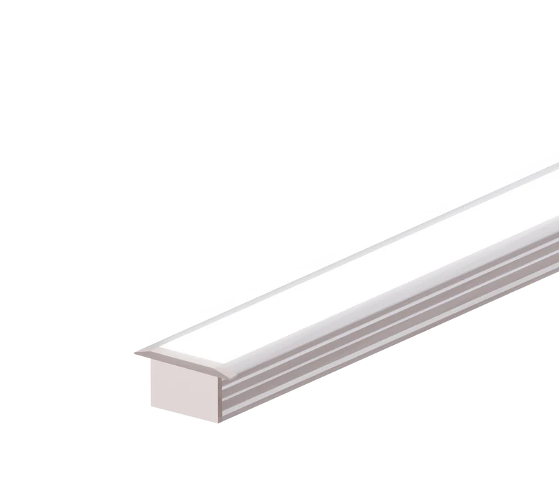 (25.2mm) 17.7mm x 12.9mm Rectangular Aluminium Winged Recessed LED Profile in Black or Silver (DLA1613-W)